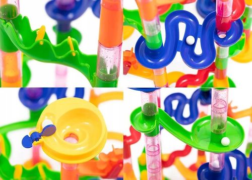 TOR KULKOWY KULODROM KLOCKI KONSTRUKCYJNE ZESTAW 105 EL KULKI 30 KULEK na Arena.pl