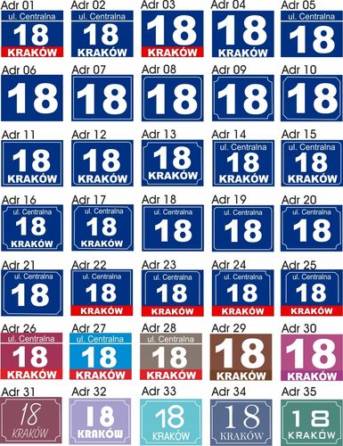 TABLICA Z NUMEREM DOMU TABLICZKA adresowa 40x30 na Arena.pl