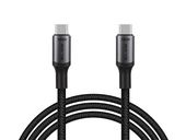 Przyłącze USB-C - USB-C 2.0 1,0m czarne plecionka 100W