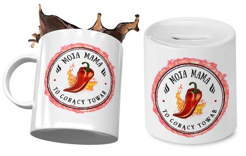 Dla Mamy Zestaw Kubek + Skarbonka Prezent Z Nadrukiem Ze Zdjęciem na Arena.pl