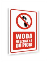 Tabliczka znak informacyjny dibond 30x20 WODA NIEZDATNA DO PICIA