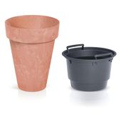 doniczka Cube Slim Beton Effect  Terakota |   DCUS280E