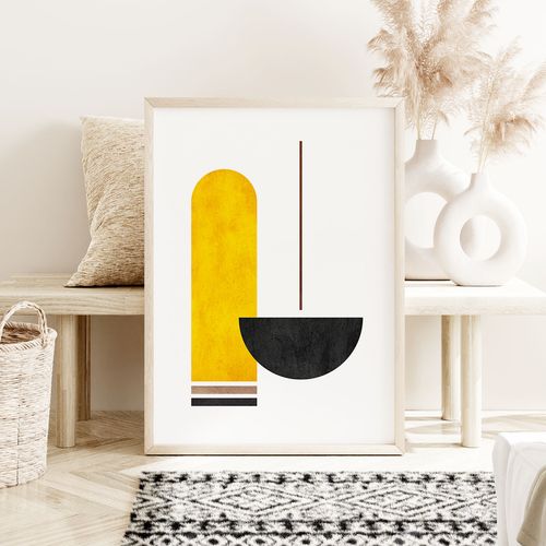 Plakat geometryczny minimalistyczny wzór 21x29,7 cm A4 na Arena.pl