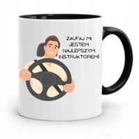 Dla Instruktora Prawa Jazdy Kubek Czarny Prezent Z Nadrukiem Ze Zdjęciem