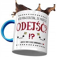 Kubek Błękitny Na Pożegnanie Z Pracy Na Prezent Z Nadrukiem Ze Zdjęciem