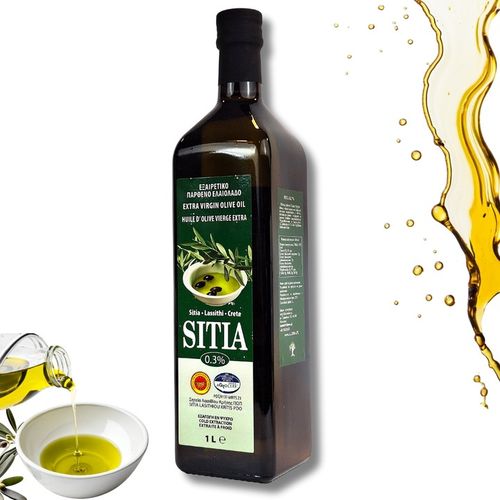 GRECKA oliwa z oliwek SITIA 1L 0,3% EXTRA VIRGIN - nowy zbiór data do 01/27 na Arena.pl