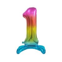 balon foliowy b&c cyfra 1 tęczowa 74cm
