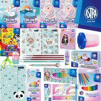 Astra WYPRAWKA SZKOLNA ANIMALS Zestaw plastyczny do 1 klasy 23 elementy