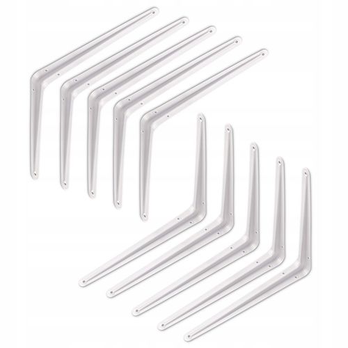 10X Wspornik, kątownik pod półkę 350x300mm, BIAŁY, GRASS-HOPPER na Arena.pl