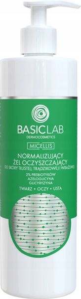 BasicLab Normalizujący Żel Oczyszczający do Skóry Tłustej Trądzikowej zdjęcie 1