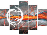 105CM 150CM OBRAZ 5 ELEM TANIEC PŁOMIENIACH DRUK