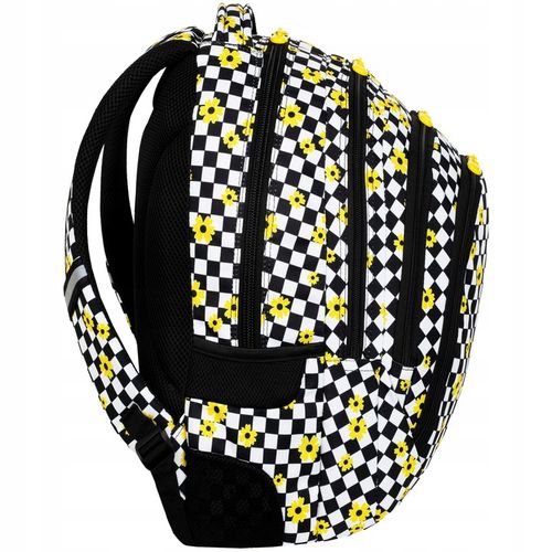 PLECAK SZKOLNY MŁODZIEŻOWY DLA DZIEWCZYN KWIATY SZACHOWNICA KRATA na Arena.pl