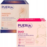 Zestaw PUERIA DUO ciąża od 13. tyg. 90 kapsułek + PUERIA IMMUNO HOT 14 sasz