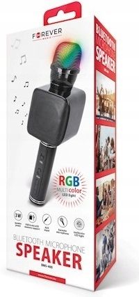 MIKROFON KARAOKE GŁOŚNIK BLUETOOTH FOREVER SD USB na Arena.pl