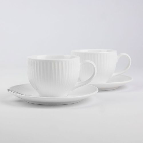 KOMPLET PORCELANOWYCH FILIŻANEK ZEOLIA 250ML 2SZT DO KAWY HERBATY na Arena.pl