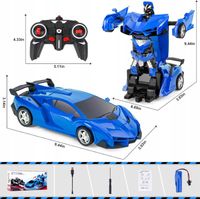 Thedttoy Transforming Toys – Zdalnie Sterowany Samochód 2w1 Robot