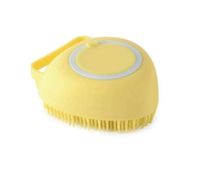 Szczotka silikonowa myjka do mycia psów kotów żółt