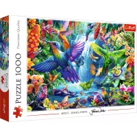 Puzzle 1000 Elementów. Kolibry W Tropikach
