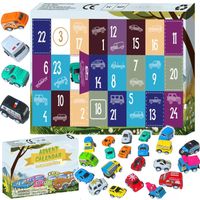 KALENDARZ ADWENTOWY DLA DZIECI SAMOCHODY 24 AUTA ZABAWKA PREZENT NA ŚWIĘTA