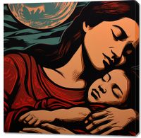 Obraz 100x100cm Matczyne Więzi