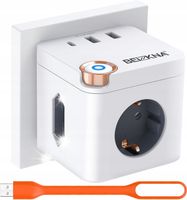 Rozgałęźnik sieciowy 6 w 1 kostka 3680 W