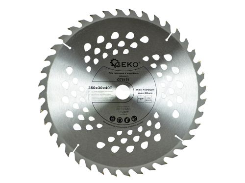PIŁA TARCZA WIDIOWA DO CIĘCIA DREWNA 350x30 40 ZĘBÓW TNĄCYCH GEKO G78151 na Arena.pl