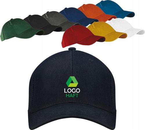 Czapka 6 panelowa na rzep TWÓJ HAFT LOGO NAPIS firmowa reklamowa 10 sztuk na Arena.pl
