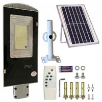 Latarnia Ogrodowa Lampa Solarna na Słup Mocna 300W Panel Uliczna 299 Led