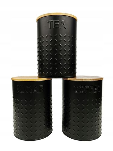 ZESTAW 5w1 CHLEBAK POJEMNIK NA KAWA CUKIER HERBATA DESKA KROJENIA CHZ03 na Arena.pl