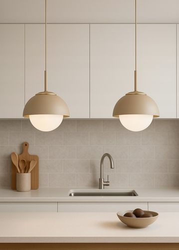 Lampa Sufitowa Wisząca Żyrandol Plafon Ecru Beż Cosmo na Arena.pl