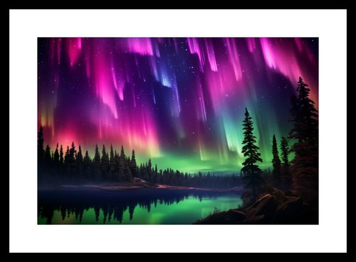 Plakat 30x20cm Zorza Nad Lasem na Arena.pl