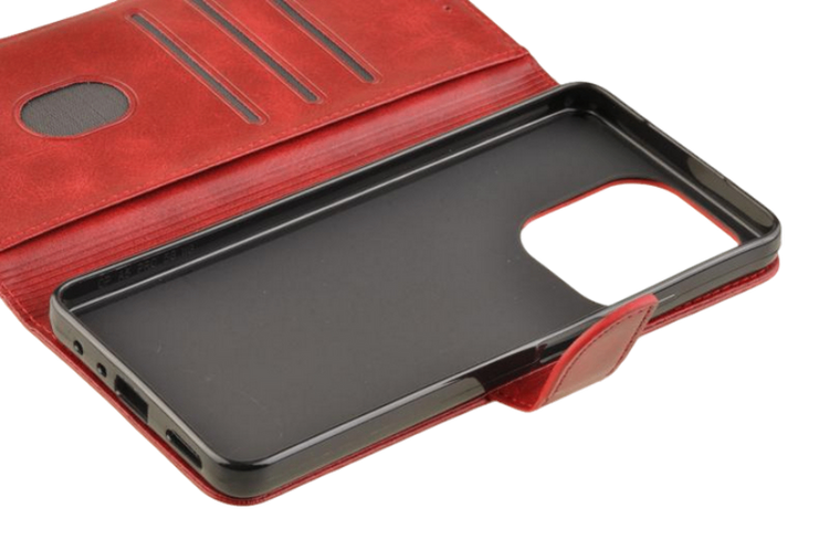 Etui portfel Wallet do Oppo A5 Pro 5G czerwony zdjęcie 5