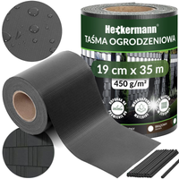 TAŚMA OGRODZENIOWA ANTRACYT OSŁONA NA OGRODZENIE PŁOT PANELOWE UV 19 x 35m