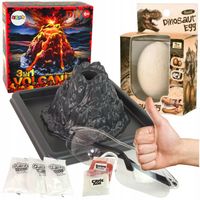 ZESTAW DOŚWIADCZALNY WULKAN Z WYKOPALISKIEM DINOZAURA MAŁY ARCHEOLOG + JAJO