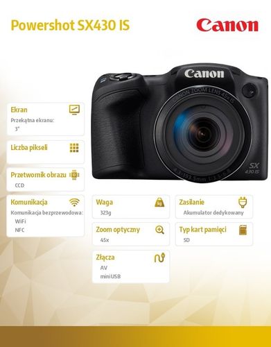 Canon Powershot SX430 IS 1790C002AA na Arena.pl