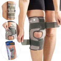 ORTEZA KOLANA PROFESIONALNA STABILIZATOR STAWU KOLANOWEGO Z SZYNAMI MOCNY