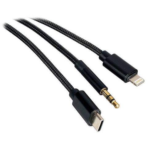 Kabel pro snake USB-C Multi Cable 3in1 Jack 3,5mm Lightning Materiałowy 0,9m na Arena.pl