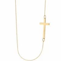 Złoty naszyjnik 585 CELEBRYTKA MODNY KRZYŻYK