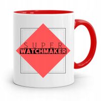 Kubek Czerwony Zegarmistrza Super Watchmaker Z Nadrukiem Ze Zdjęciem
