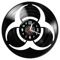 Zegar ścienny z płyty winylowej Zagrozenie biologiczne 1278.14