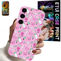 ETUI CASE SAMSUNG GALAXY S24 FE WZORY DLA DZIEWCZYNKI KOKARDKI + SZKŁO