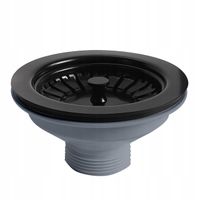 KIELICH DO SYFONU DUŻY FI 115 3 1/2'' BEZ PRZELEWU CZARNY HJ/GL0014 JANO
