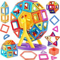 Klocki Magnetyczne DUŻE 3D Konstrukcyjne Płytki Magnetyczne Zestaw 72 Elem…