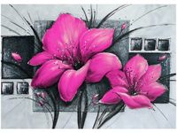 50X70CM MAKOWY DUET NR 4 OBRAZ POKOJU DREWNINE