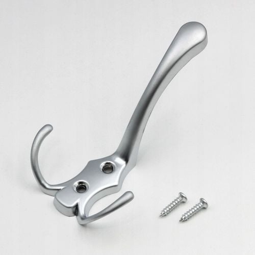 3x WIESZAK NA UBRANIA WIESZAK MEBLOWY CHROM MATOWY HACZYK ŚCIENNY na Arena.pl