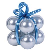 zestaw balonów prezent srebrny chrom urodziny