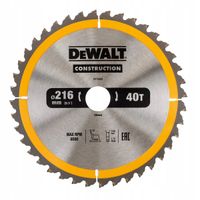DEWALT TARCZA TNĄCA DO DREWNA DT1953 216MM 40Z