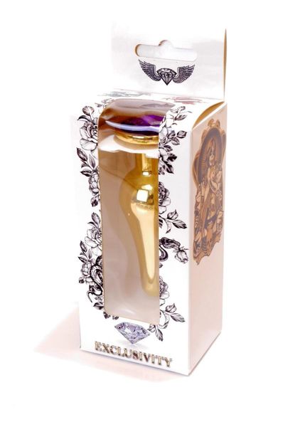 Plug-Jewellery Gold BUTT PLUG- Purple zdjęcie 10