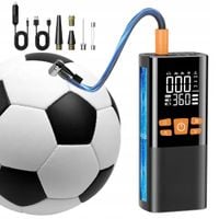 ELEKTRYCZNA POMPKA POWIETRZA UNIWERSALNA 150PSI Z 5 TRYBAMI POMPOWANIA LED