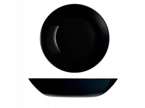 Serwis Obiadowy Talerze Komplet Zestaw OKRĄGŁE 18el CZARNE LUMINARC TZ44 na Arena.pl